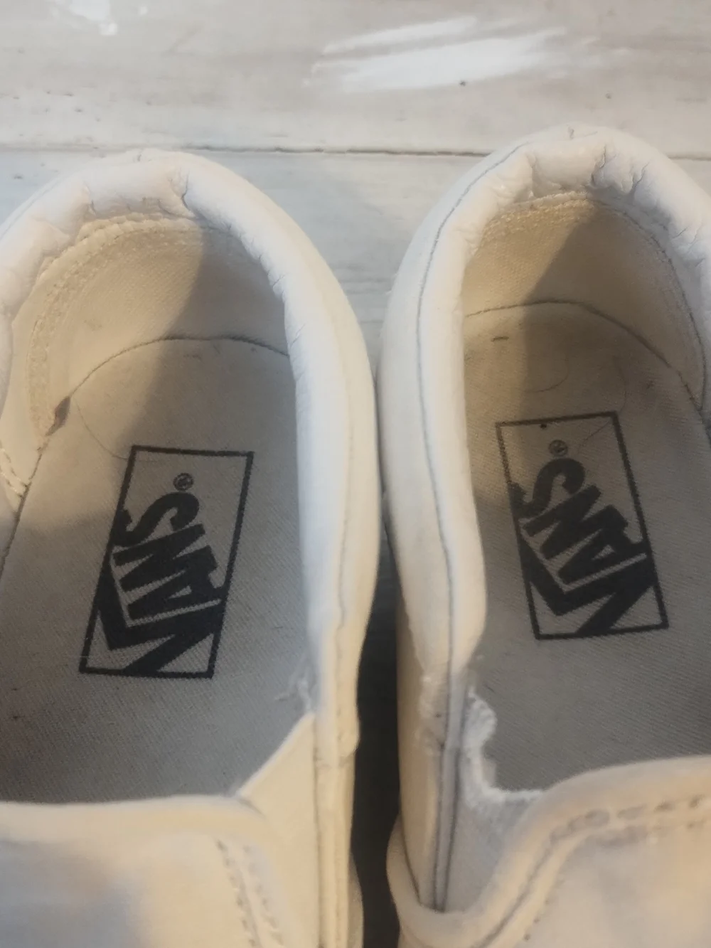 Vans Off The Wall Women's Canvas White Asher Platform ST Slip- On Shoe Sz 7
